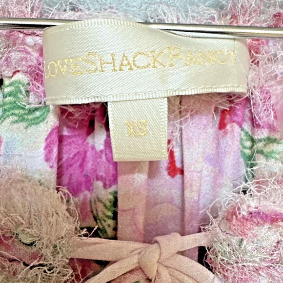 LoveShackFancy Popover Size XS Shimmering Springs Mini Floral Dress Pink - Picture 6 of 13